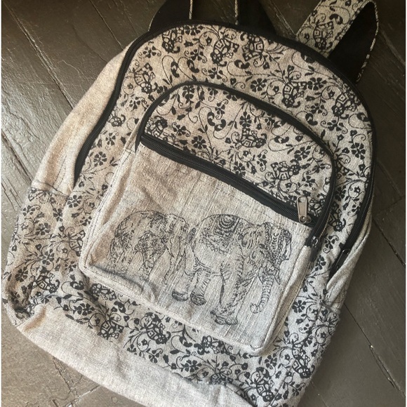 Kathmandu Bags Kathmandu 0 Cotton Backpack With Elephants Made In